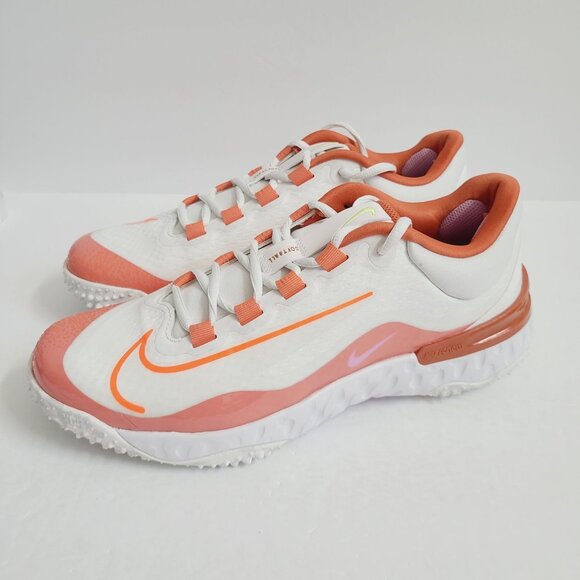NEW Nike Womens Alpha Huarache Elite 4 Turf Softball Shoes FD2746-101 Size 10.5 - Picture 1 of 8